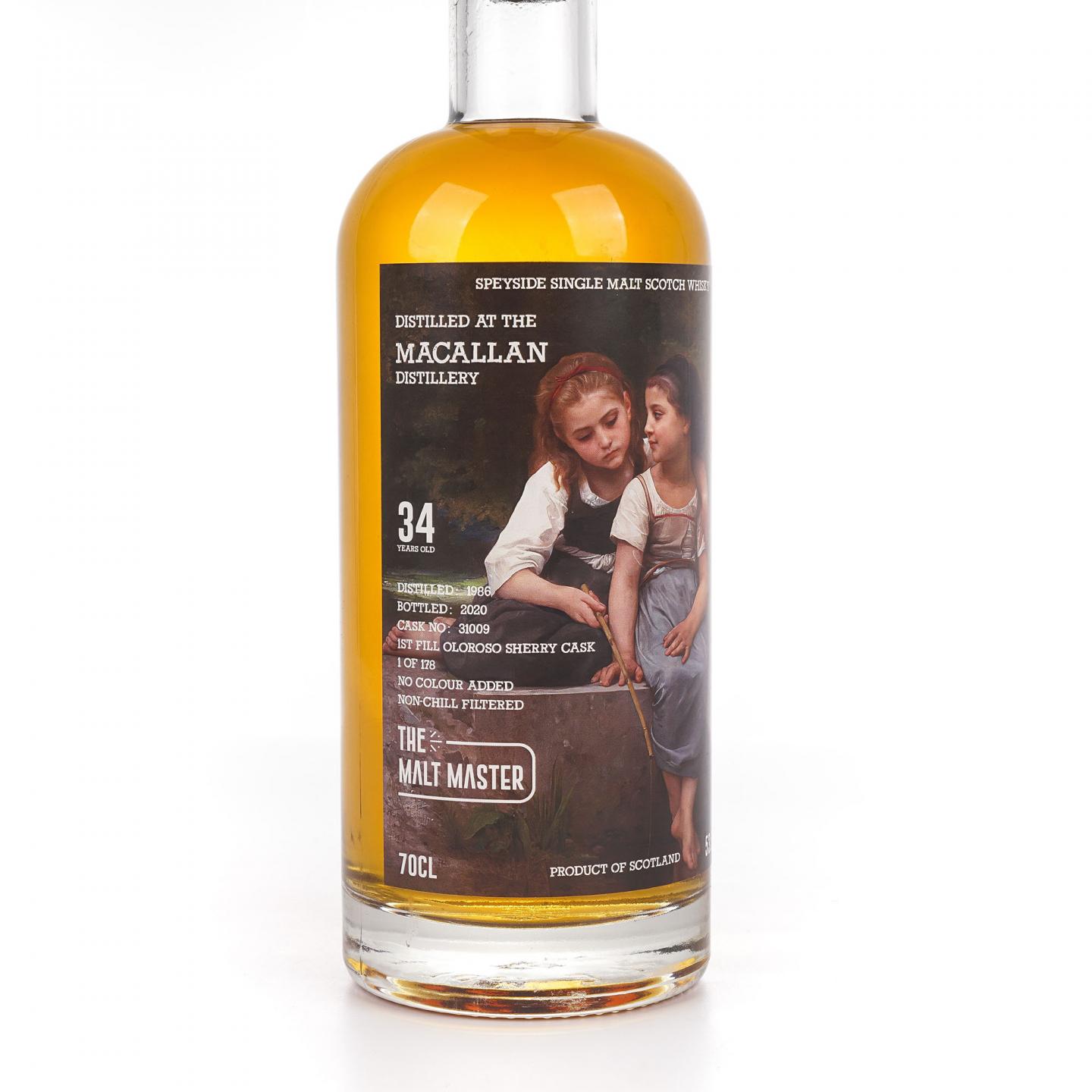 Macallan 麦卡伦 34年 1986-2020 the Malt Master 雪莉桶#31009