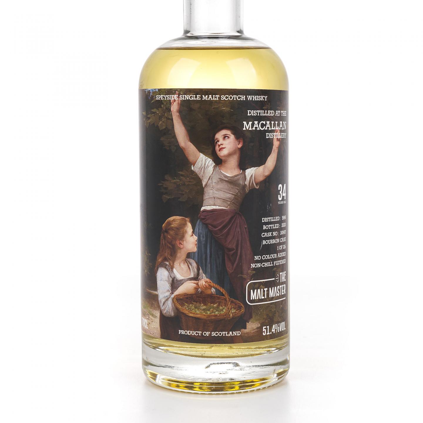 Macallan 麦卡伦 34年 1986-2020 the Malt Master 波本桶#30867