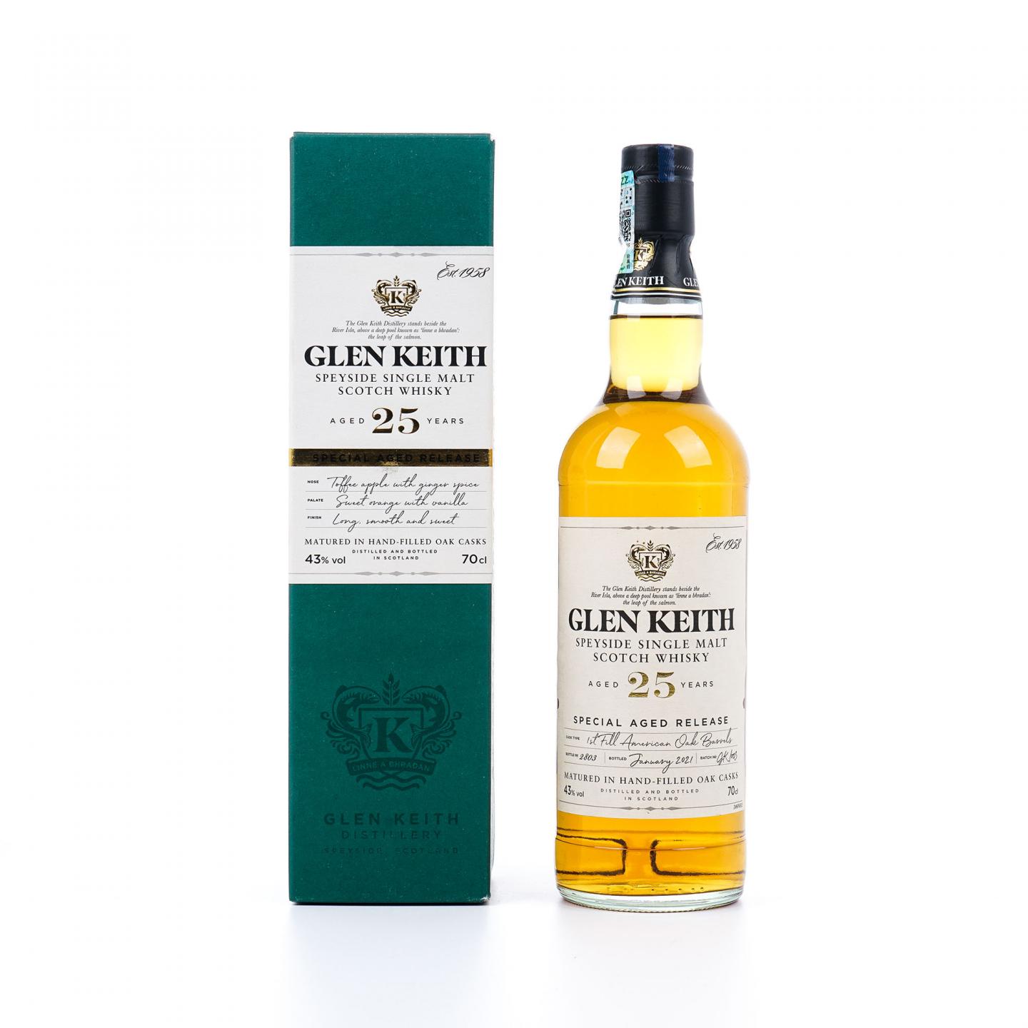 Glen Keith 格兰契斯 25年 2021 行货