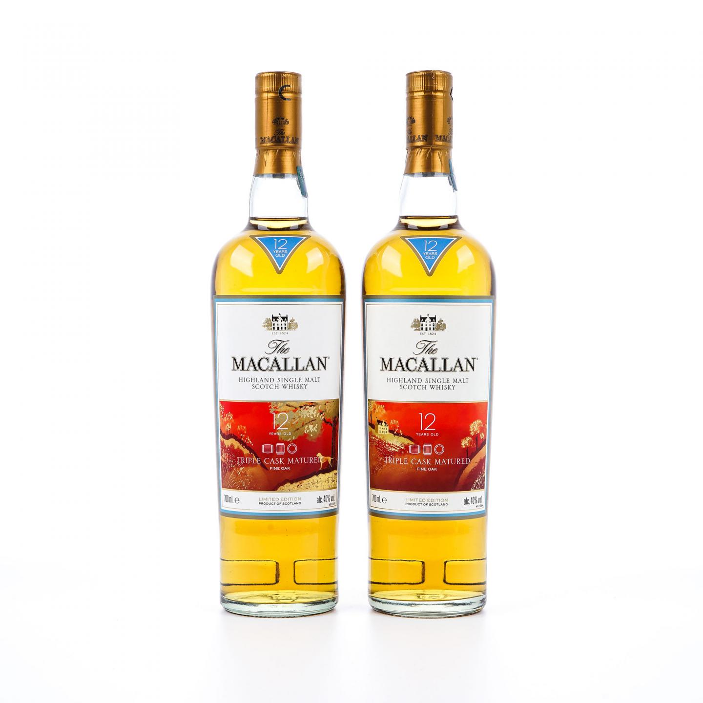 Macallan 麦卡伦 12年 Fine Oak 2018 狗年限定 2瓶组