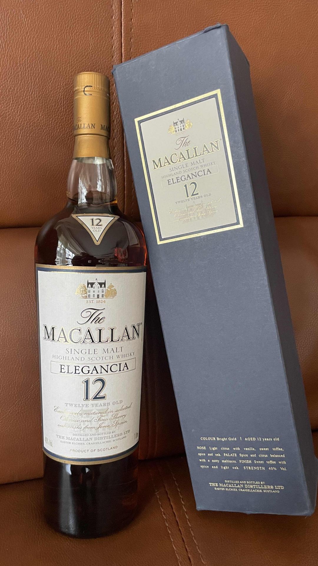 麦卡伦 12典雅 1公升 草写版 曼妙瓶 首版 品相 水位都不错