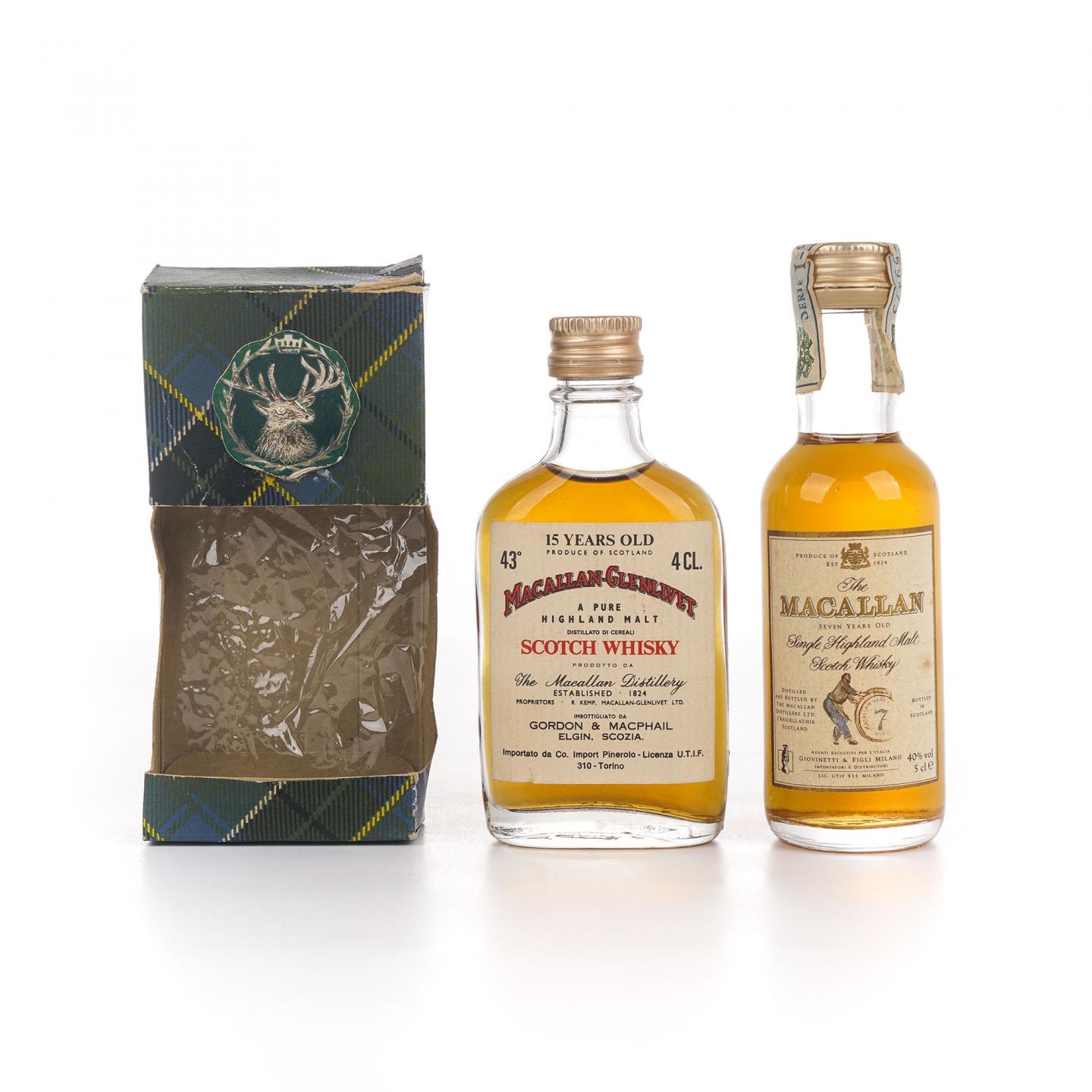 【酒版】Macallan 麦卡伦 15年/7年 40ml/50ml 2瓶组