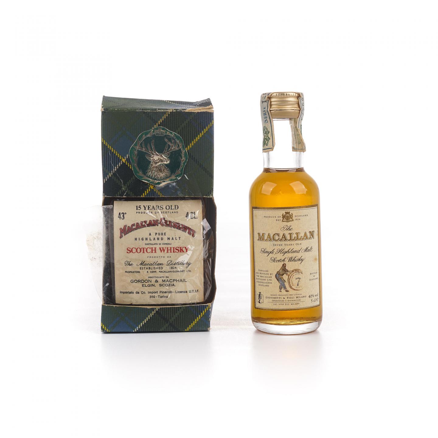 【酒版】Macallan 麦卡伦 15年/7年 40ml/50ml 2瓶组