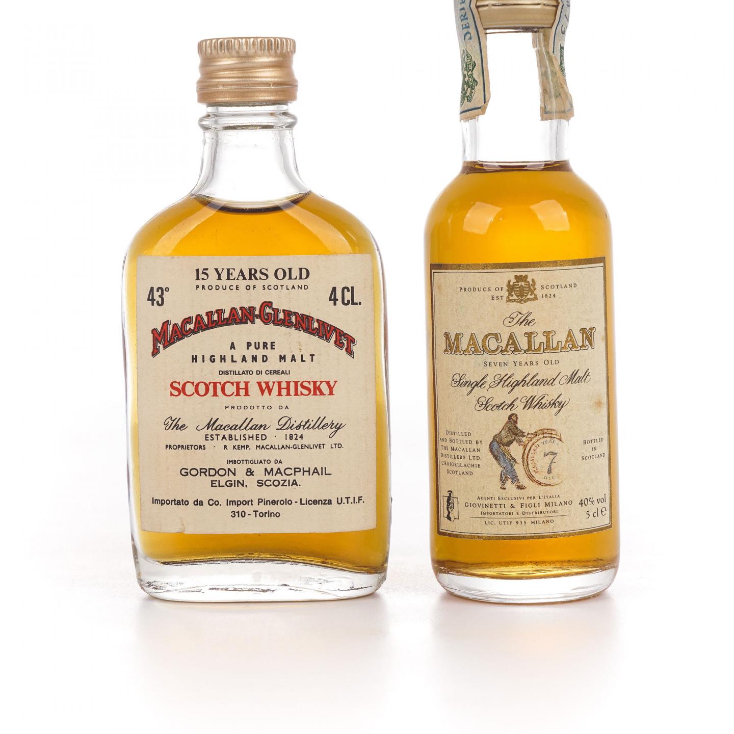 【酒版】Macallan 麦卡伦 15年/7年 40ml/50ml 2瓶组