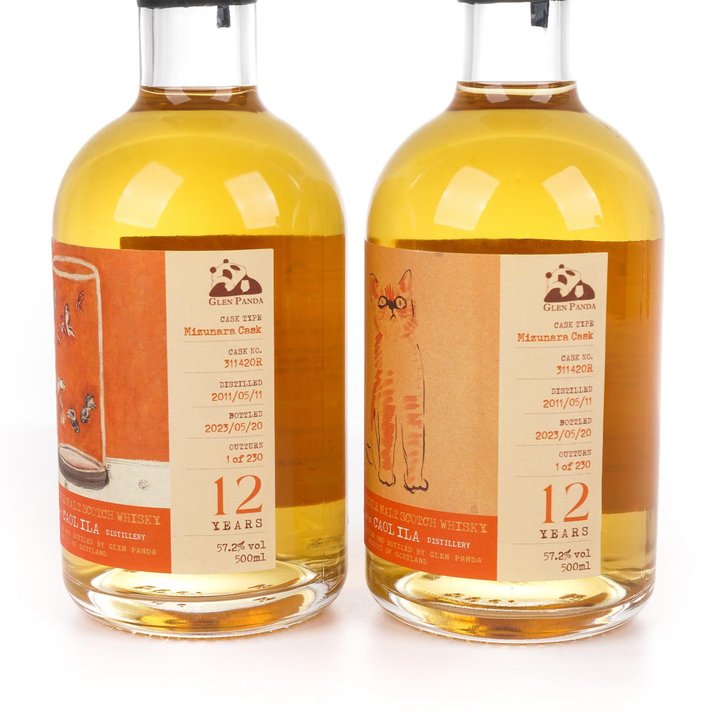 Caol Ila 卡尔里拉 12年 2011-2023 猫/八尾金鱼 水楢桶 4瓶组 500ml