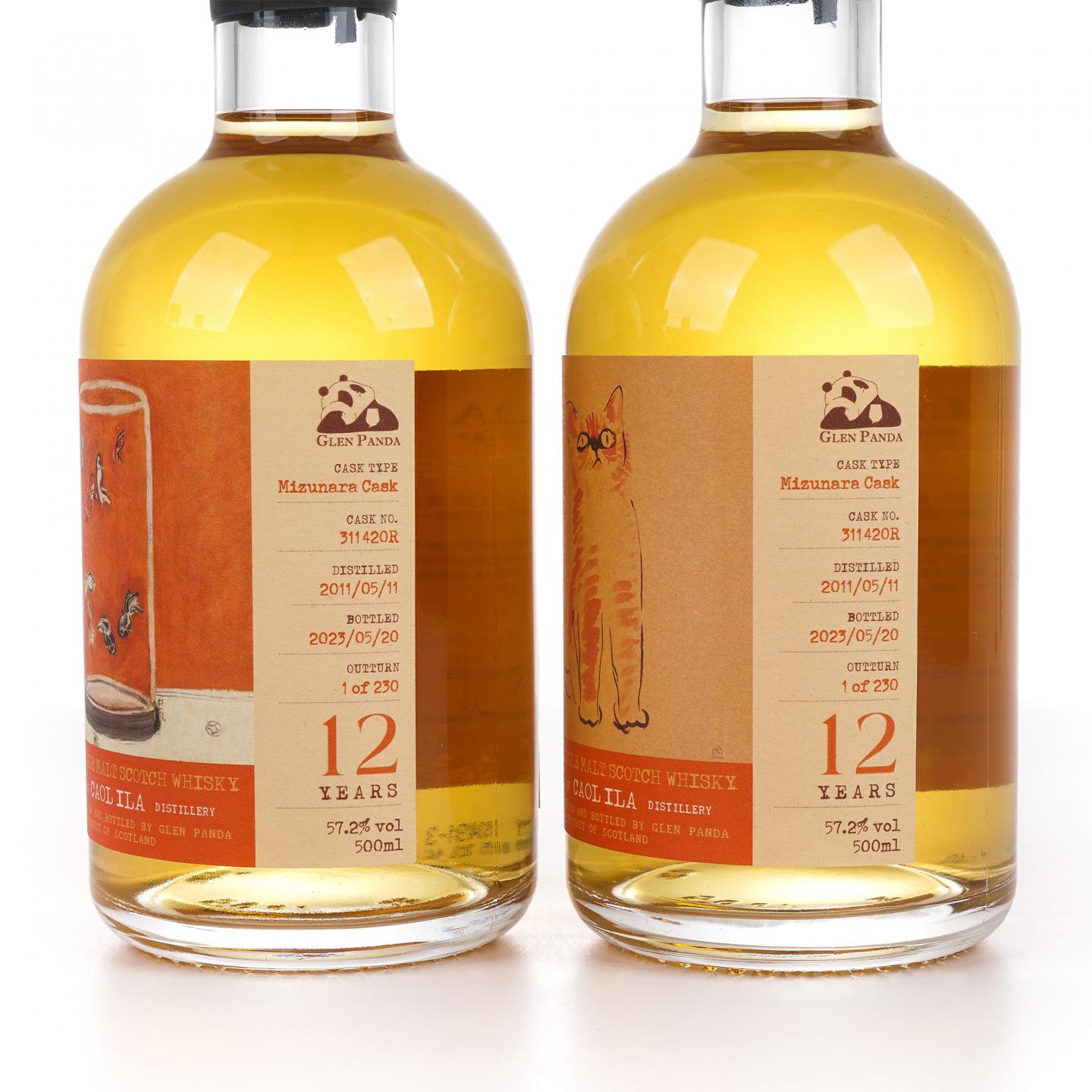 Caol Ila 卡尔里拉 12年 2011-2023 猫/八尾金鱼 水楢桶 4瓶组 500ml