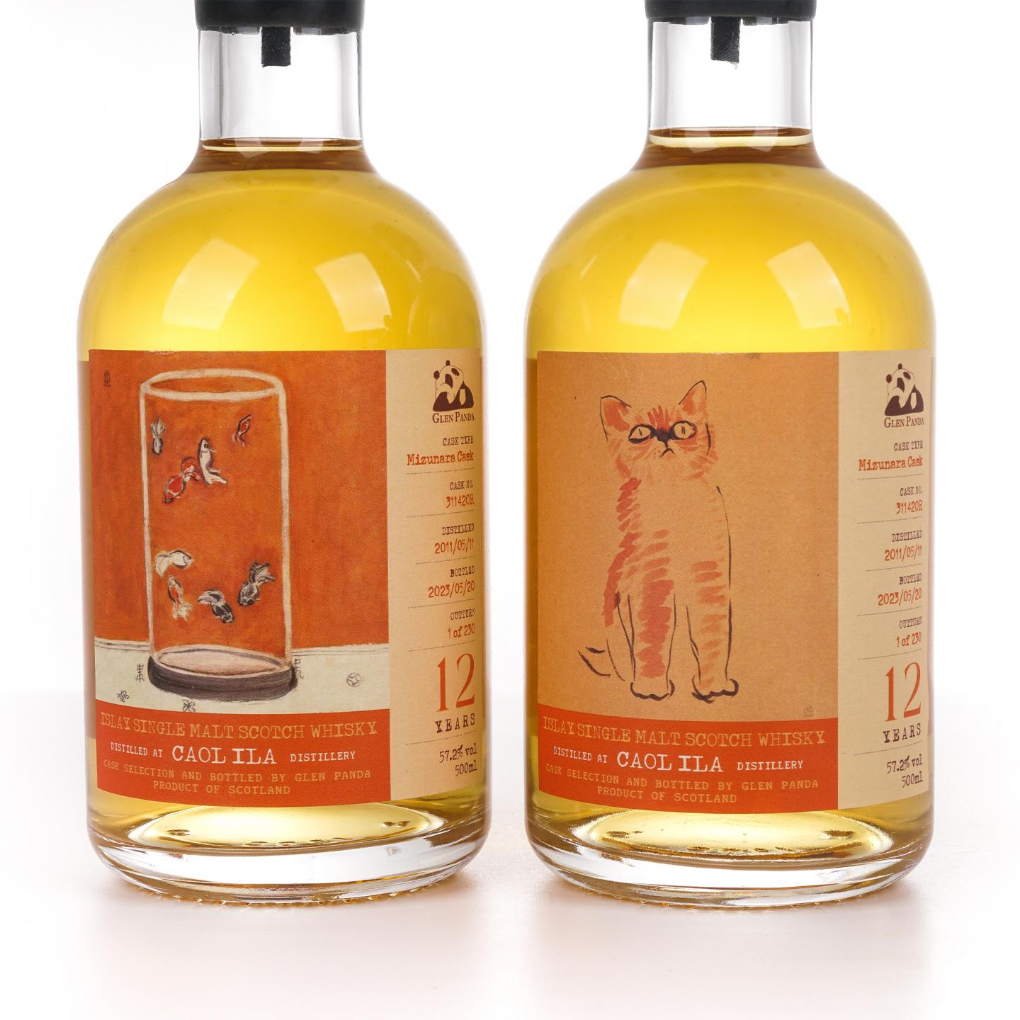 Caol Ila 卡尔里拉 12年 2011-2023 猫/八尾金鱼 水楢桶 4瓶组 500ml
