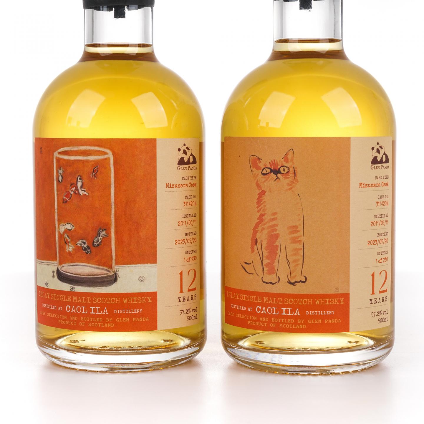 Caol Ila 卡尔里拉 12年 2011-2023 猫/八尾金鱼 水楢桶 4瓶组 500ml