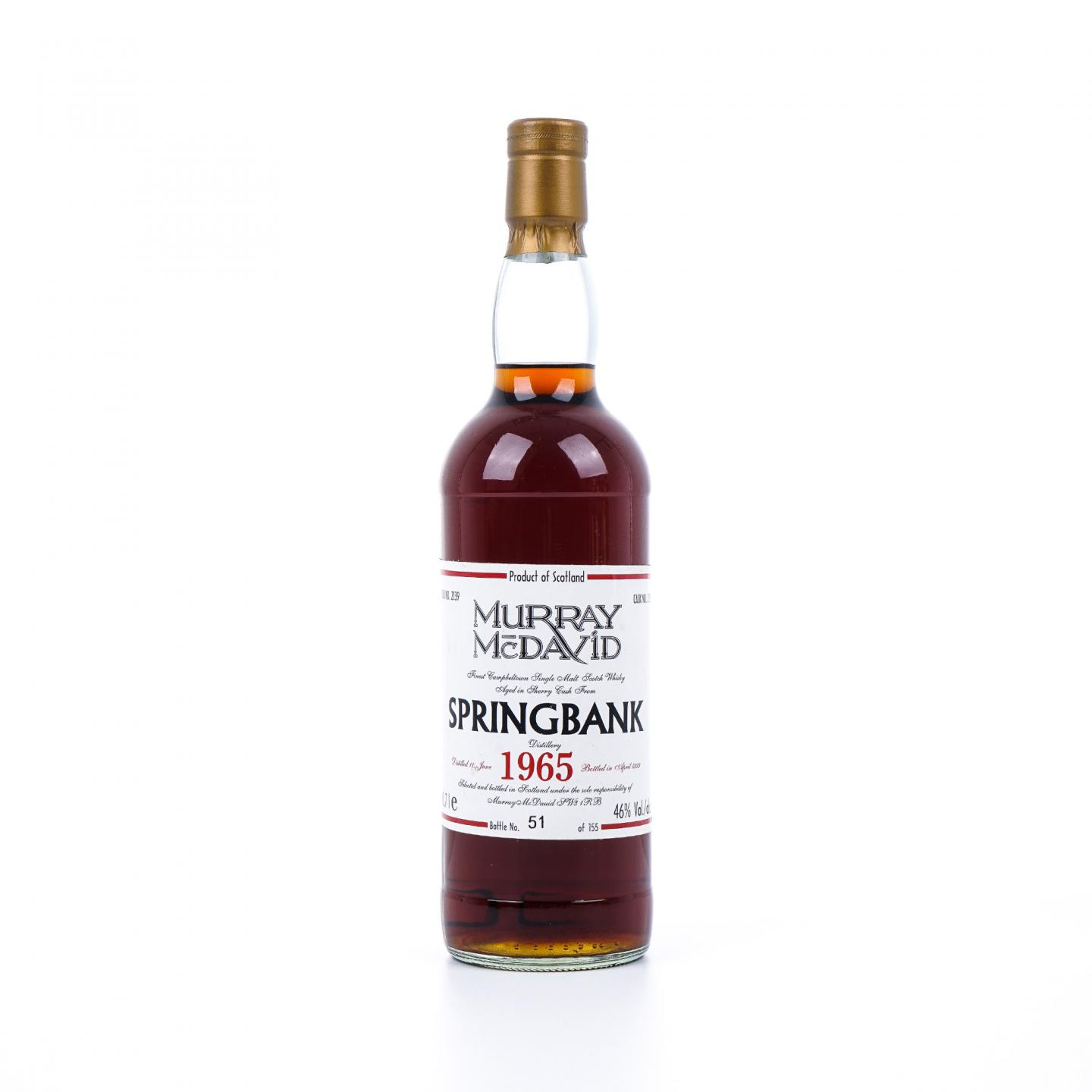 Springbank 云顶 1965-1999 雪莉桶#2139 Murray McDavid