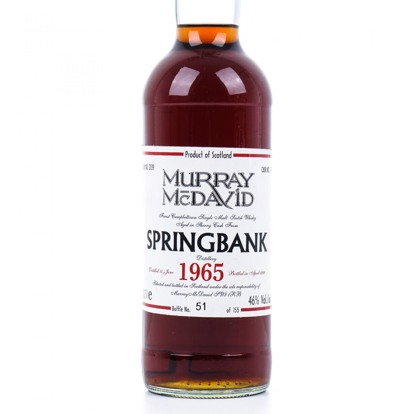 Springbank 云顶 1965-1999 雪莉桶#2139 Murray McDavid