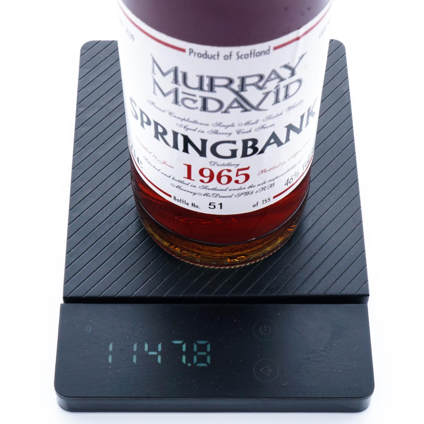 Springbank 云顶 1965-1999 雪莉桶#2139 Murray McDavid