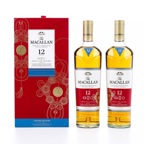 【附X光图】Macallan 麦卡伦 12年 Triple Cask 2020鼠年限定 2支组