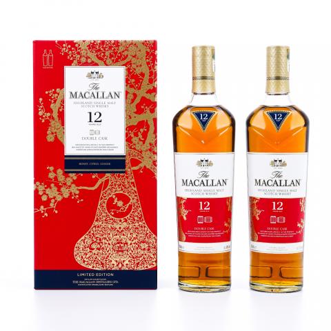 【附X光图】Macallan 麦卡伦 12年 蓝钻Double Cask 中国2019猪年版 2瓶组