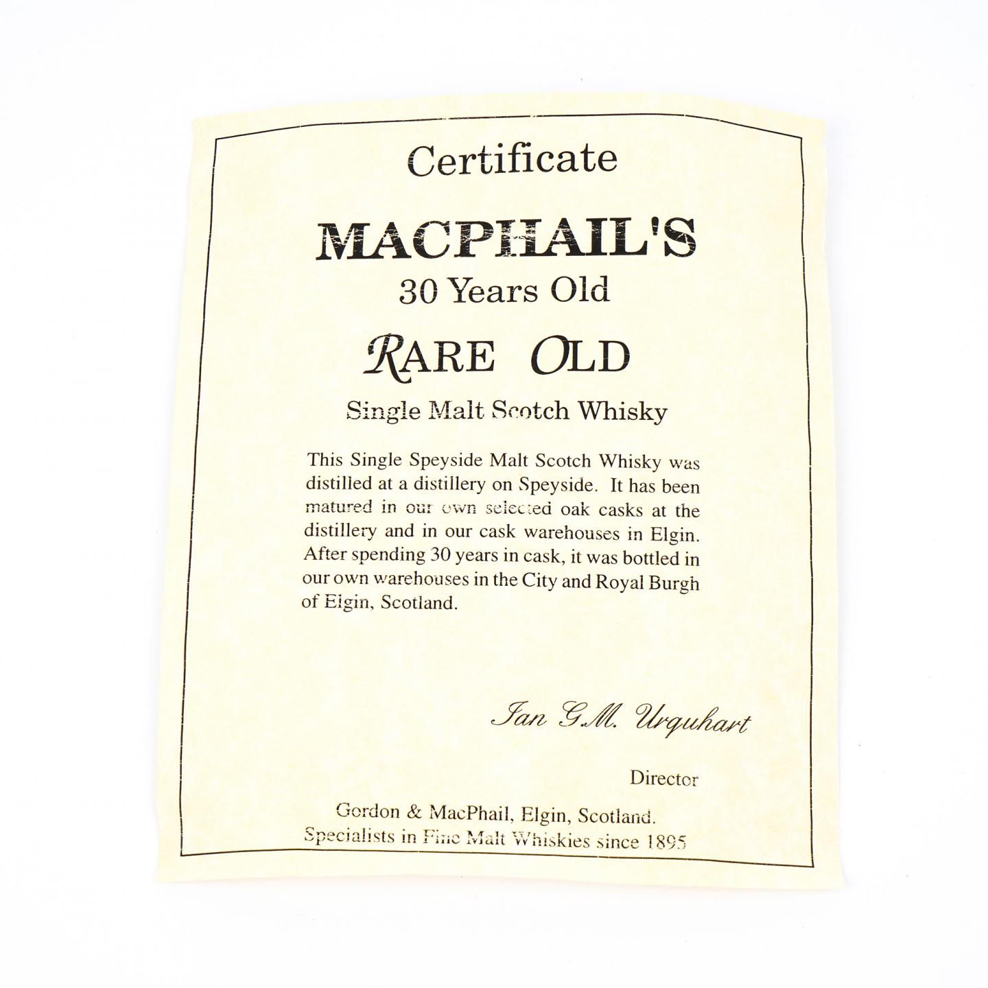 Macphail’s 30年 Rare Old GM