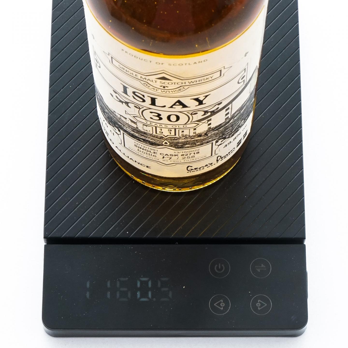 Islay Whisky 30年 1991-2022 TAA 单桶#2718