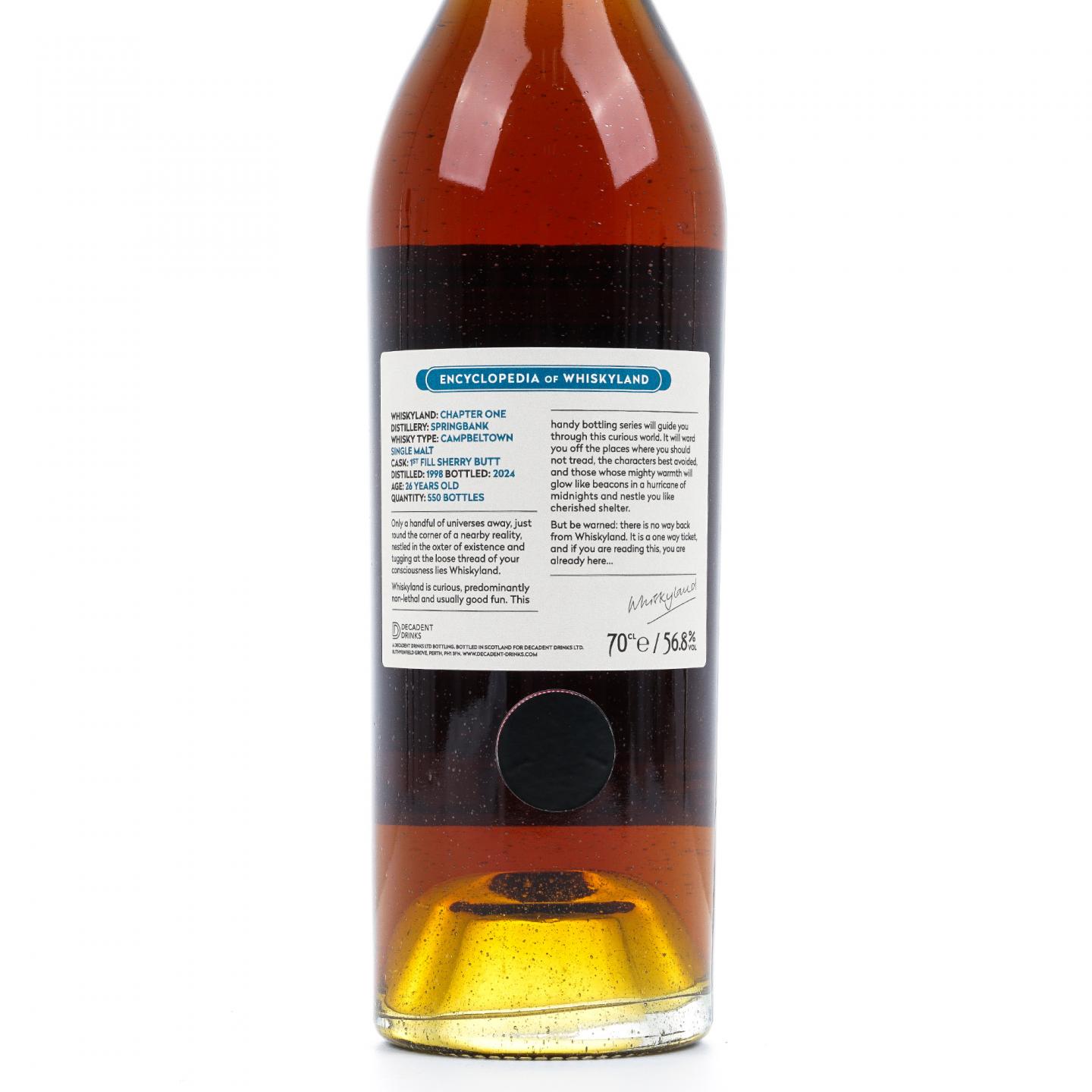 Springbank 云顶 26年 1998-2024 雪莉桶 Decadent Drinks