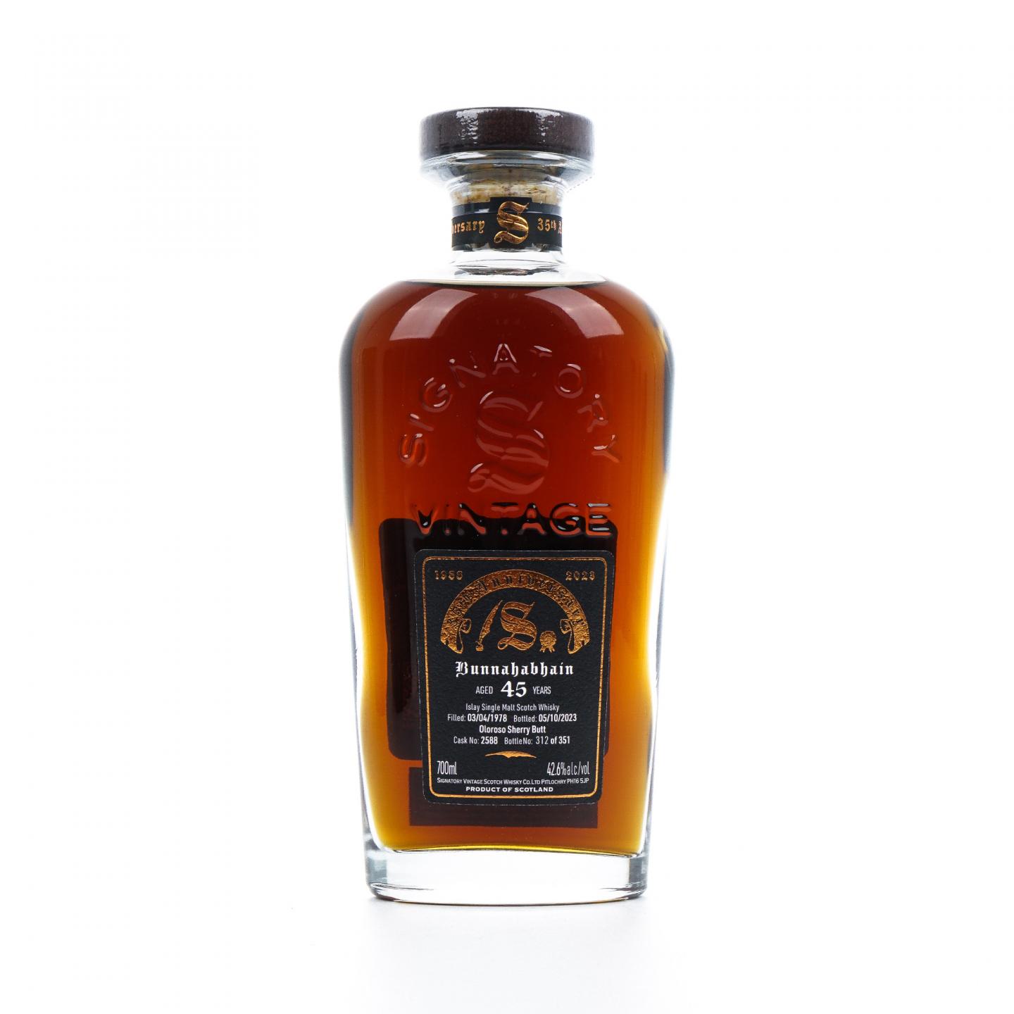 Bunnahabhain 布纳哈本 45年 1978-2023 SV 雪莉桶#2588 桶强