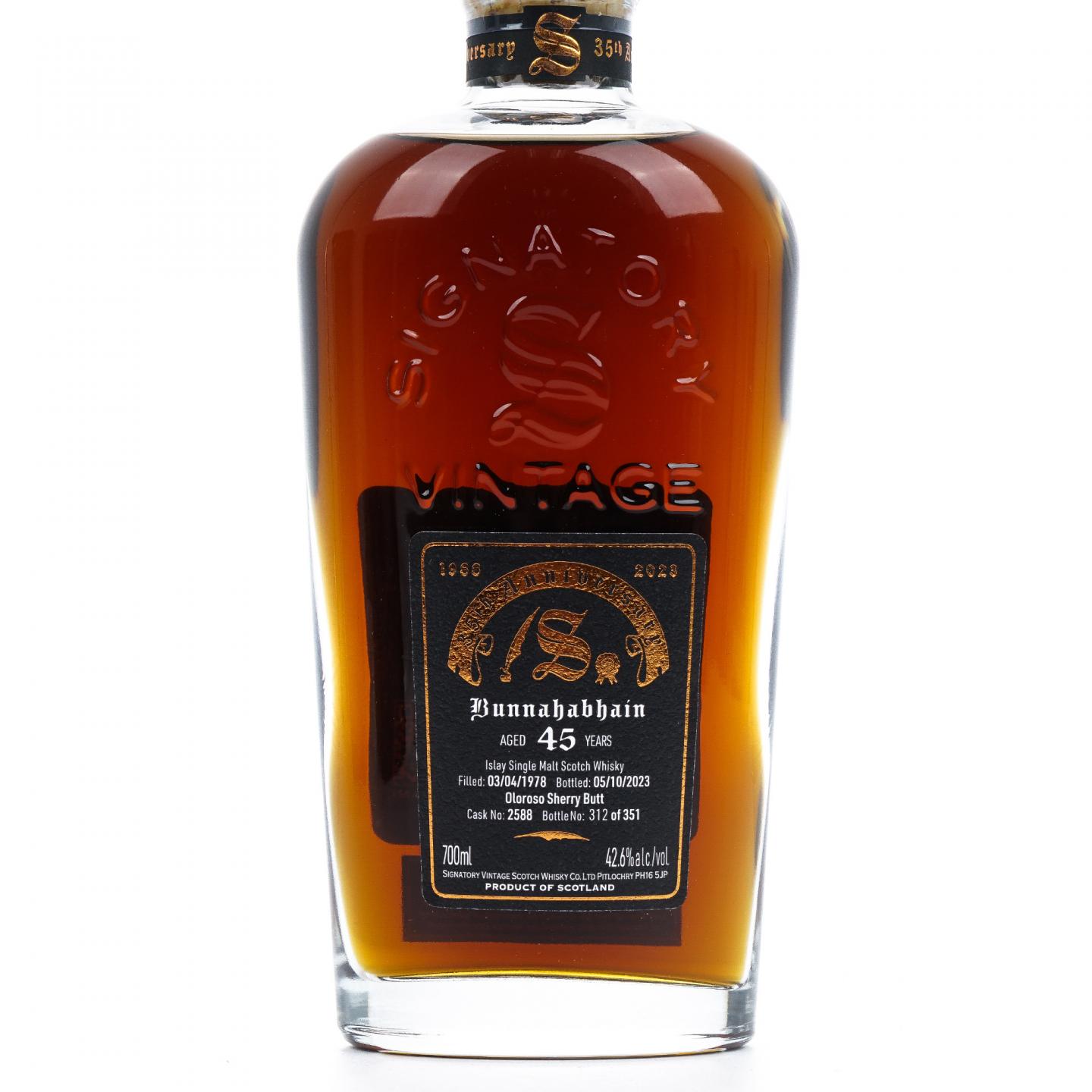 Bunnahabhain 布纳哈本 45年 1978-2023 SV 雪莉桶#2588 桶强