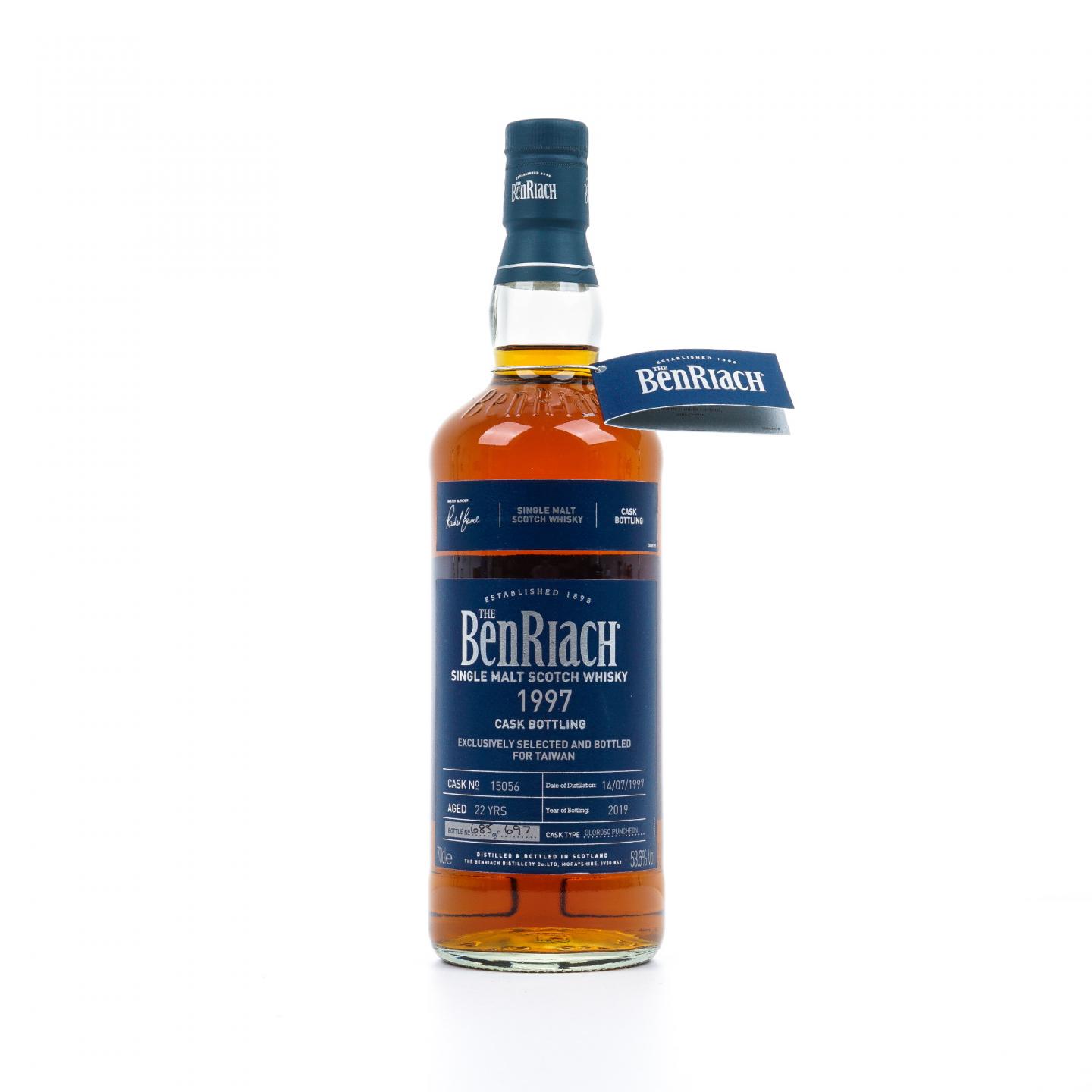 BenRiach 本利亚克 22年 1997-2019 雪莉单桶#15056