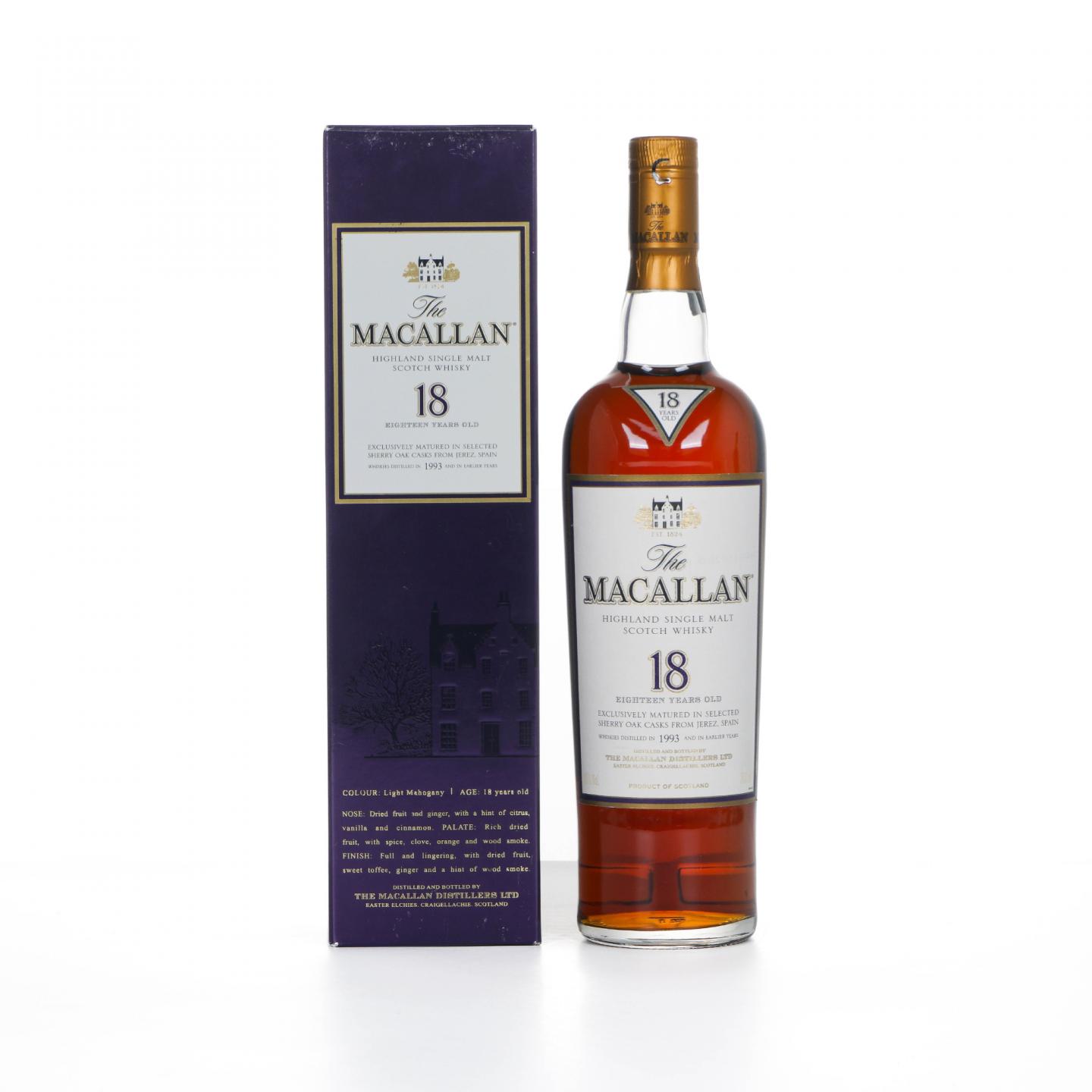 Macallan 麦卡伦 18年 1993 雪莉桶