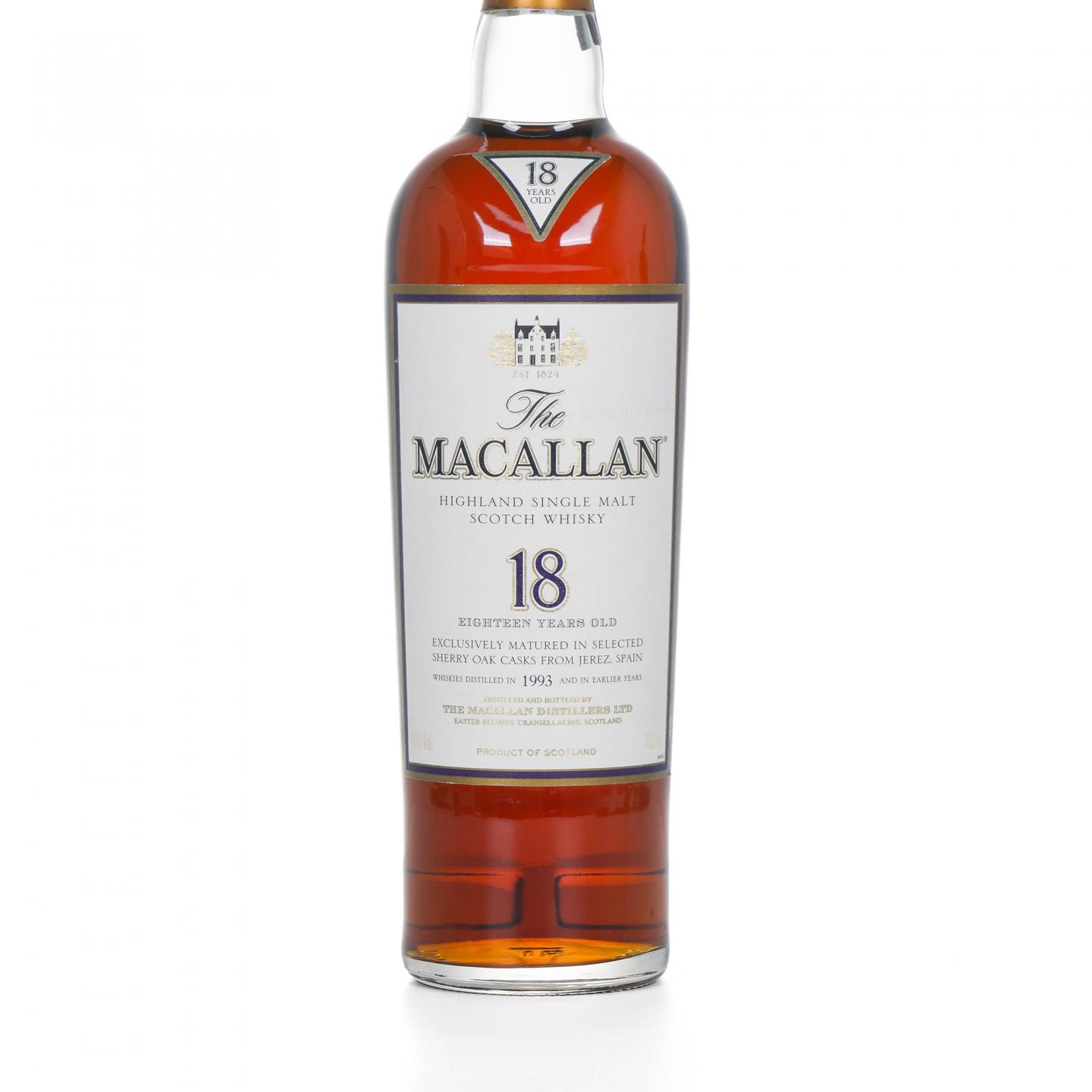 Macallan 麦卡伦 18年 1993 雪莉桶