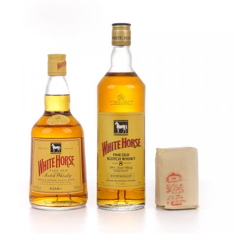 White Horse 白马 调和 700ml/750ml 2支组 附赠甲级武夷名枞白瑞香茶叶50g