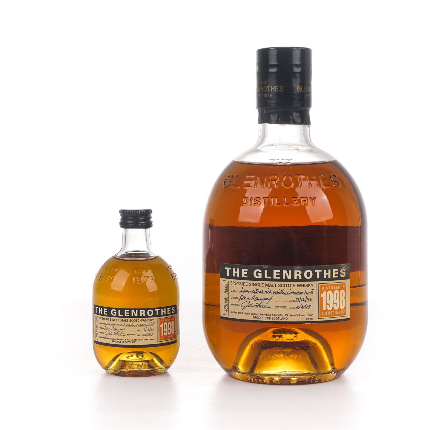 Glenrothes 格兰路思 1998-2012 700ml+附赠2011年版 100ml 非原盒