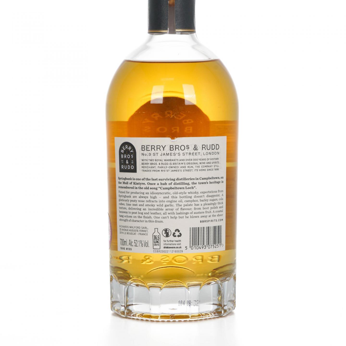 Springbank 云顶 1995-2022 BBR 超凡单桶#135