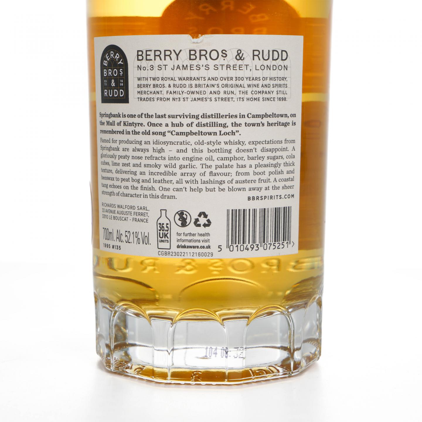 Springbank 云顶 1995-2022 BBR 超凡单桶#135
