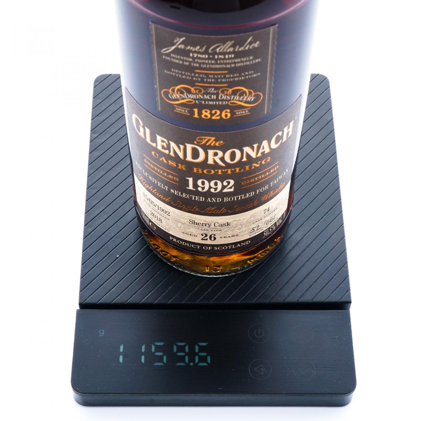 Glendronach 格兰多纳 26年 1992-2018 雪莉桶#74