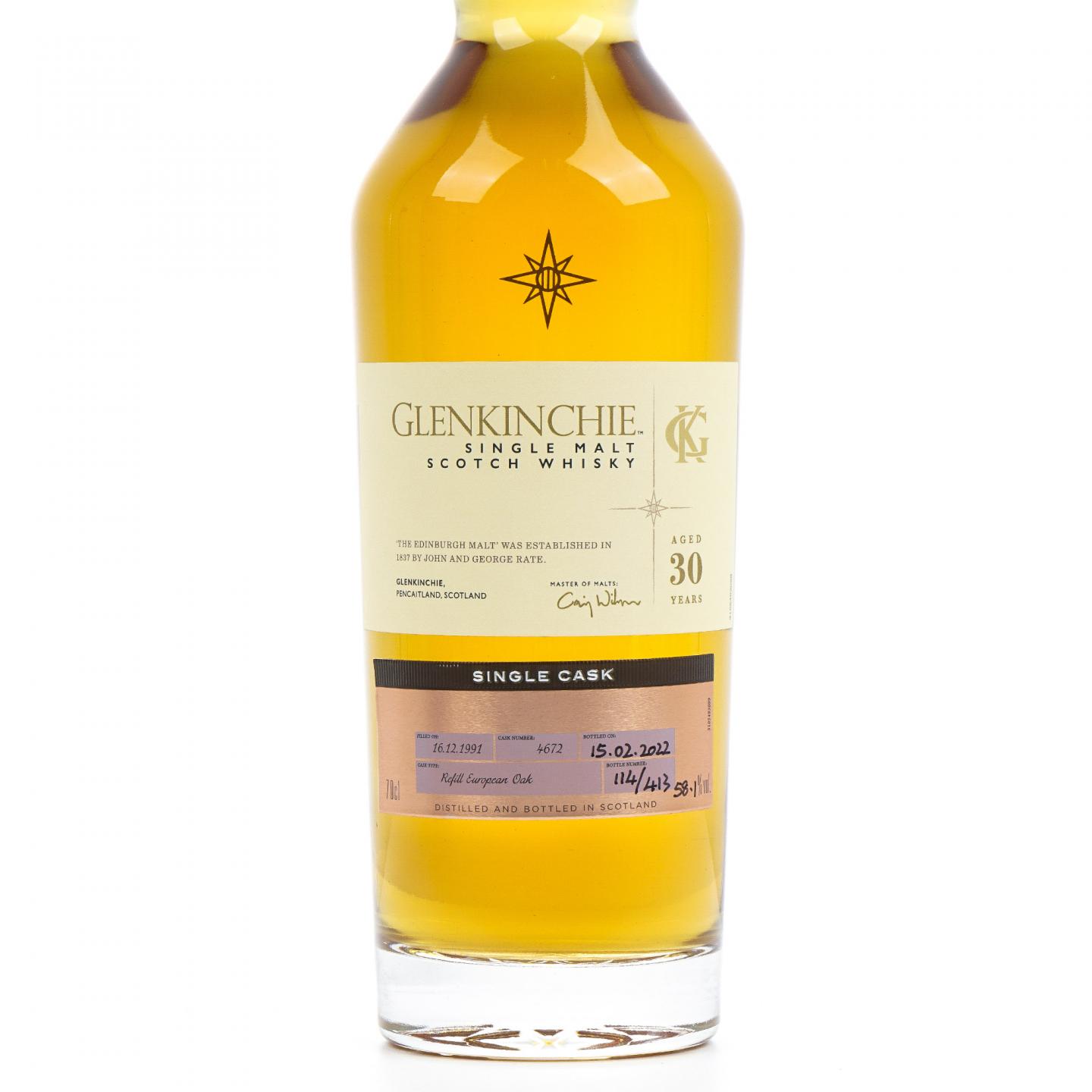 Glenkinchie 格兰昆奇 30年 1991-2022 星星标