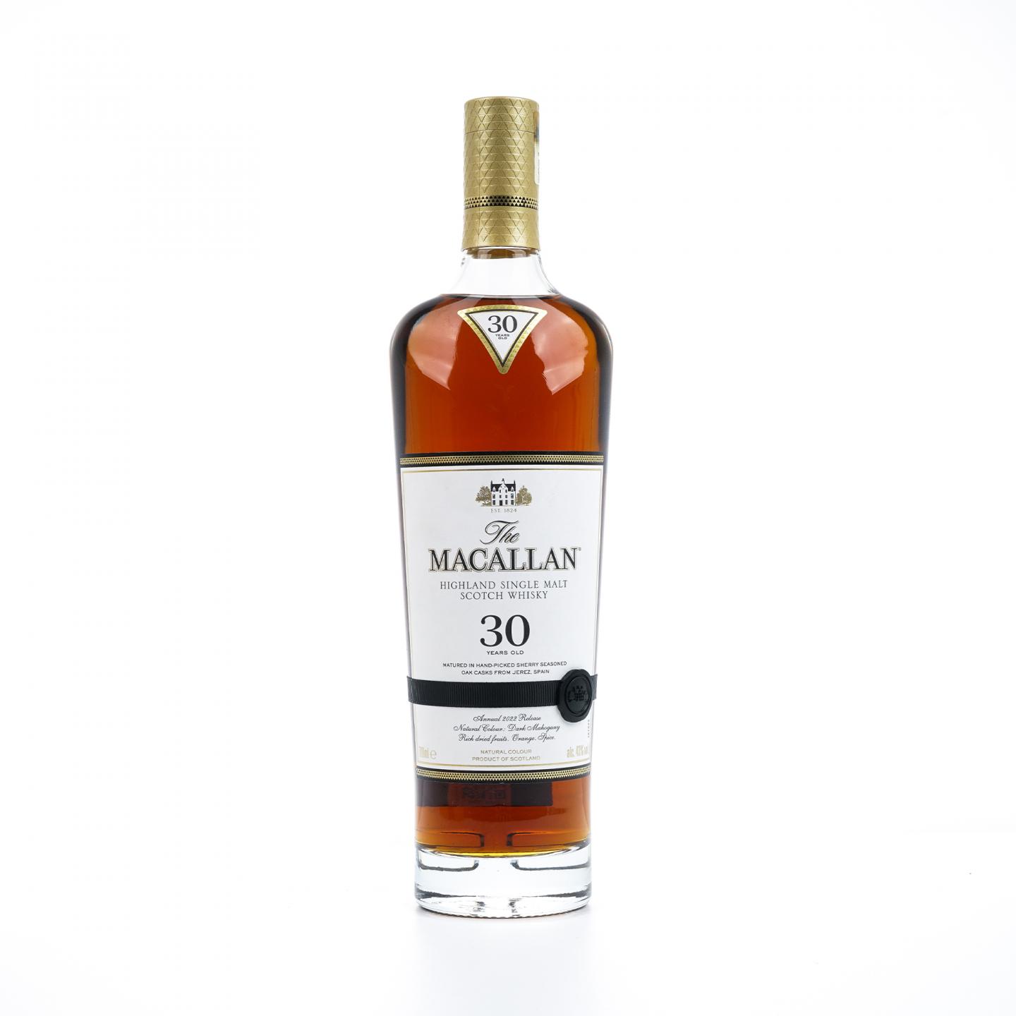 【附X光图】Macallan 麦卡伦 30年 2022 黑腰带 行货