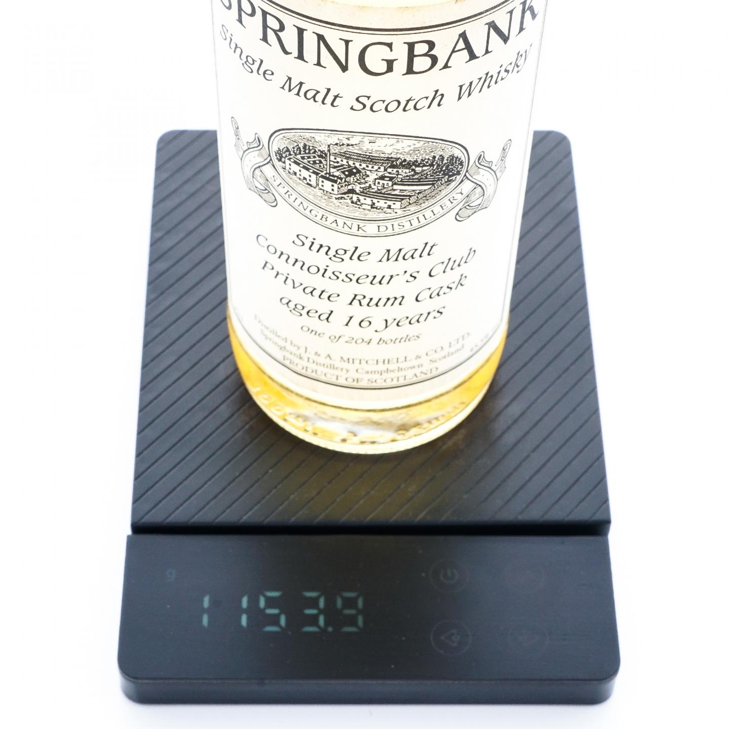 Springbank 云顶 16年 私人桶 朗姆桶
