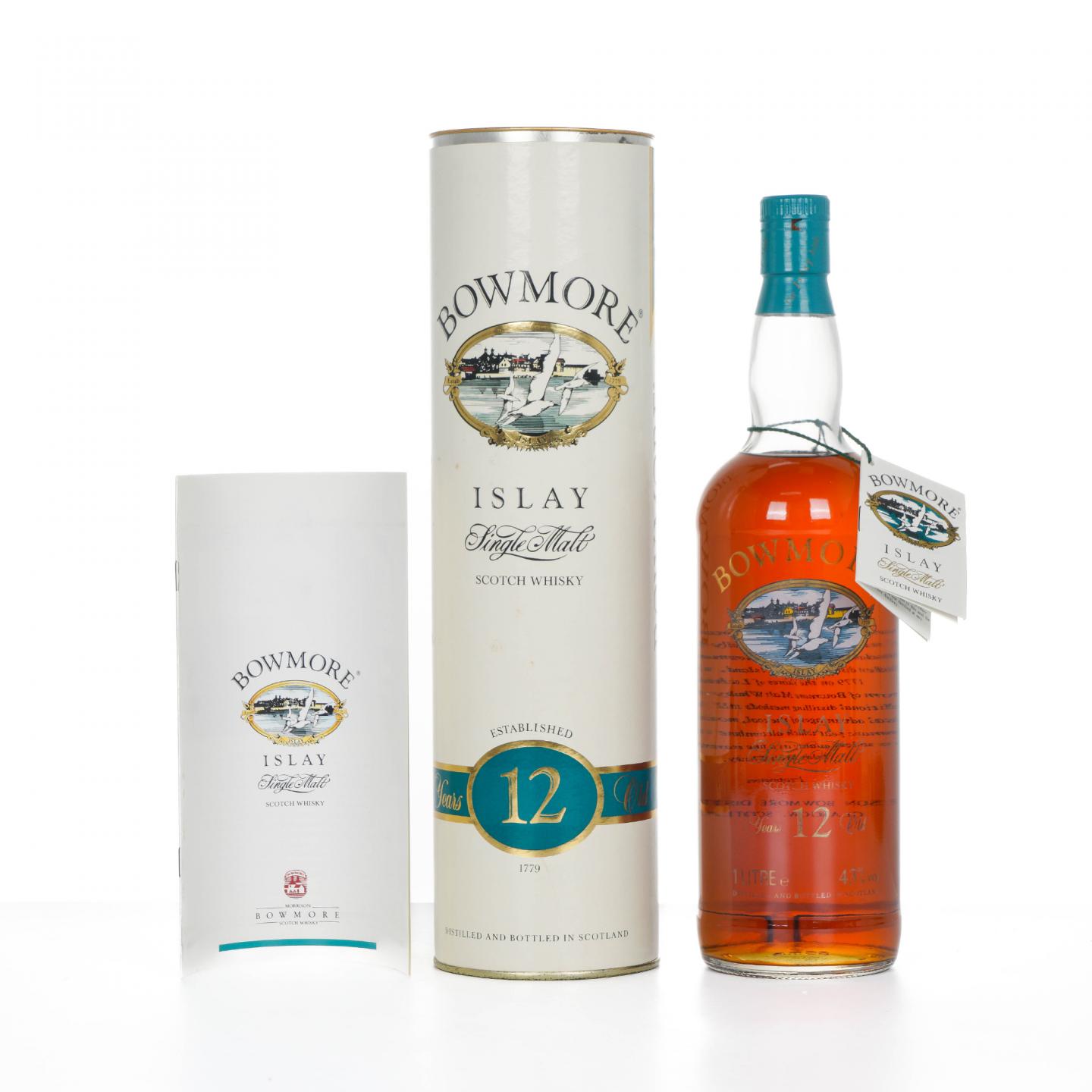 Bowmore 波摩 12年 透明海鸥标 1升装