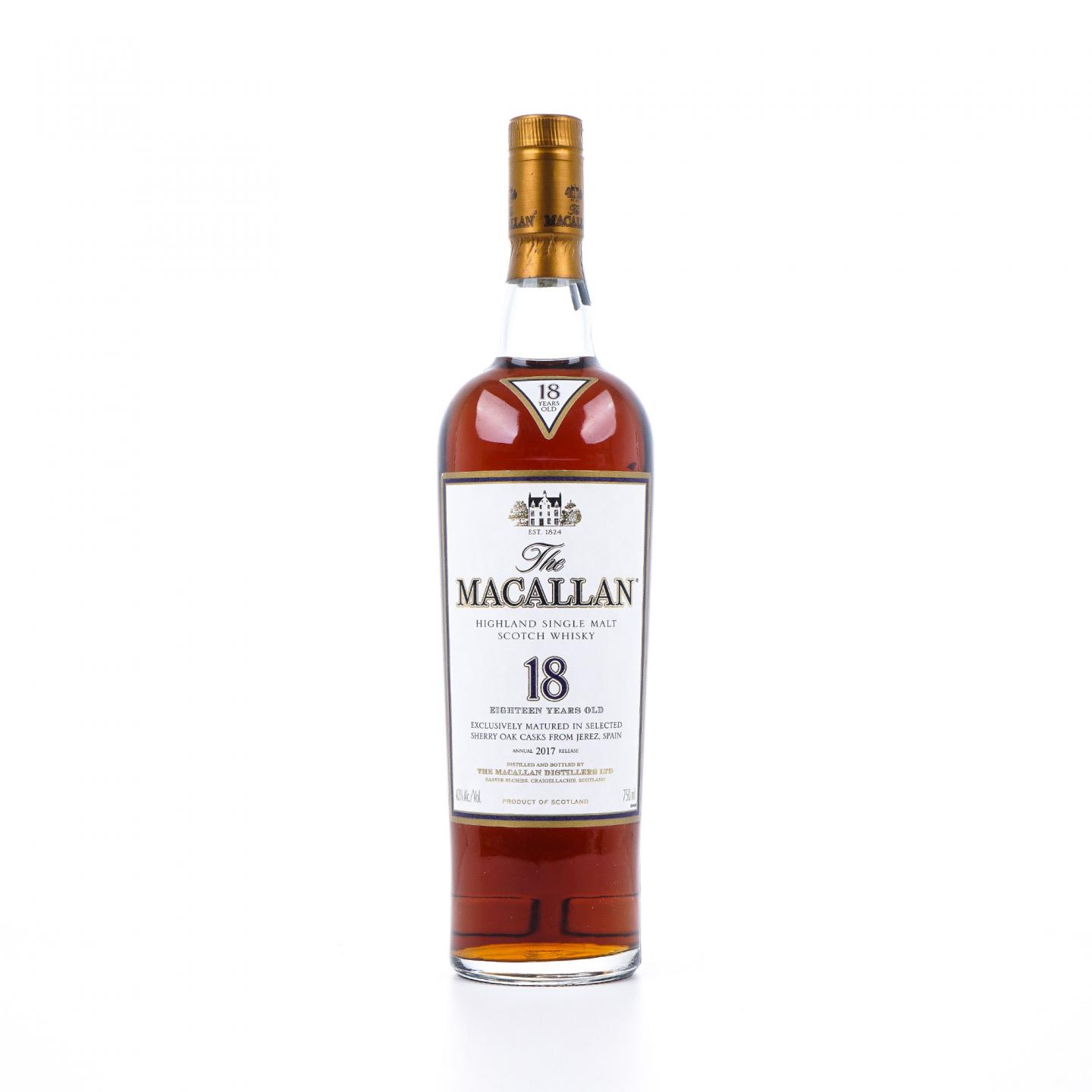 Macallan 麦卡伦 18年 2017 雪莉桶 750ml 非原盒
