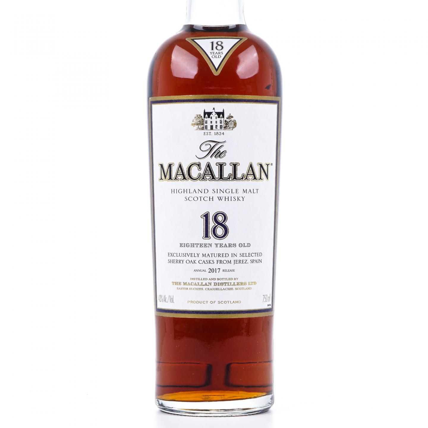 Macallan 麦卡伦 18年 2017 雪莉桶 750ml 非原盒