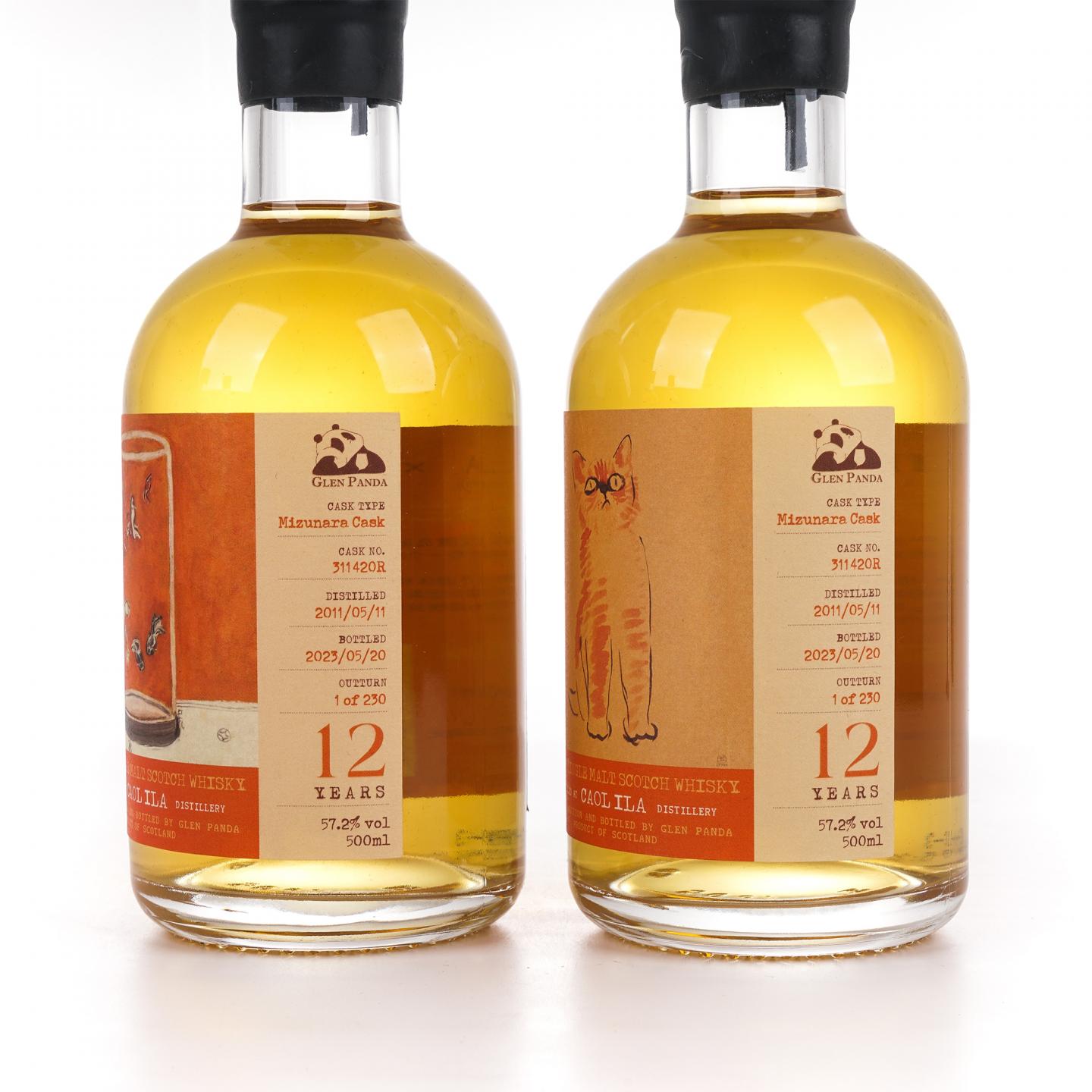 Caol Ila 卡尔里拉 12年 2011-2023 猫/八尾金鱼 水楢桶 4瓶组 500ml