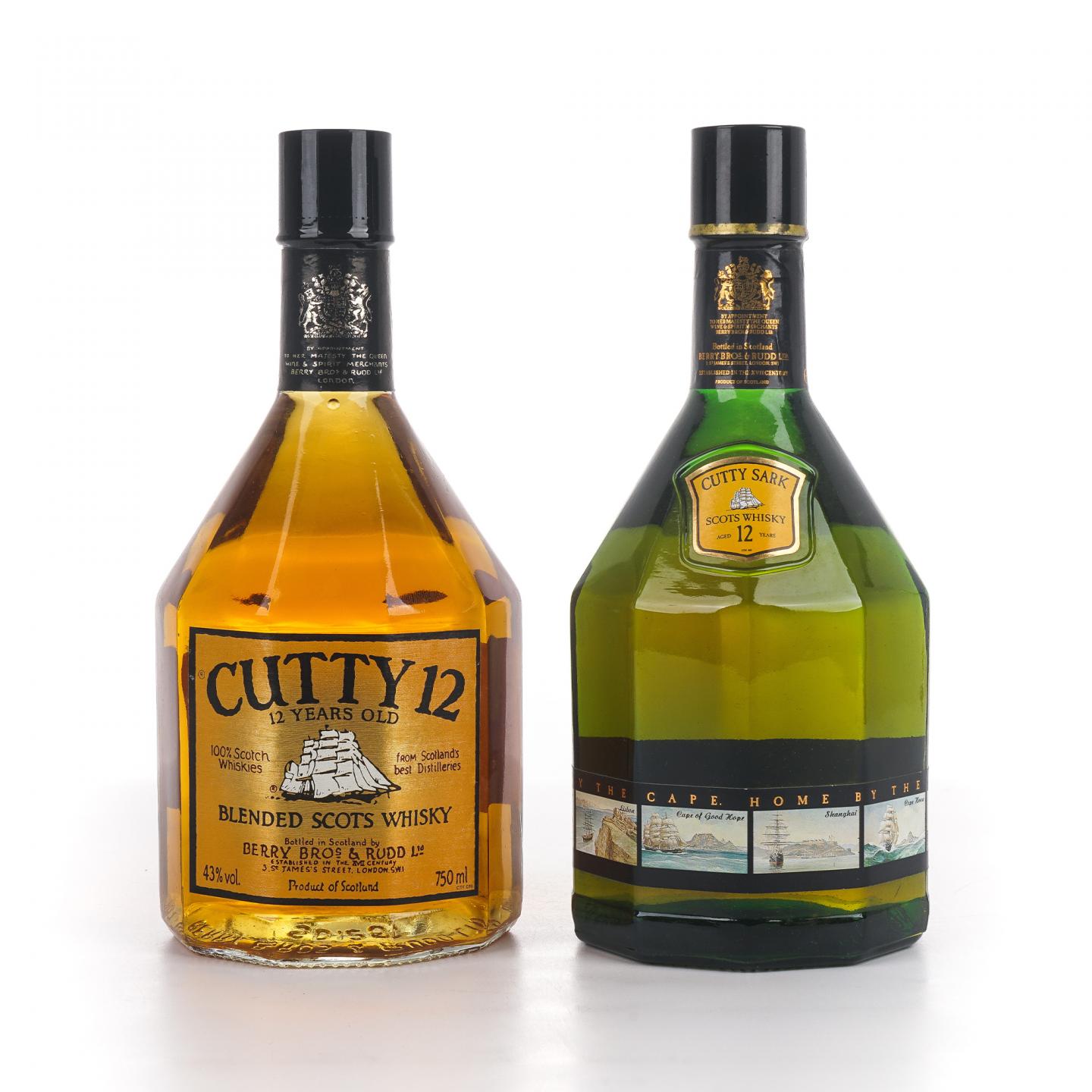 Cutty /Cutty Sark 顺风 12年 调和威士忌 BBR 750mL*2