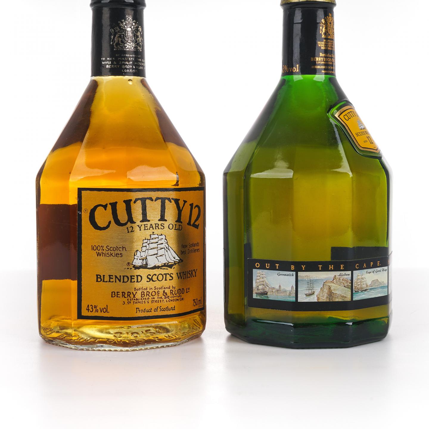 Cutty /Cutty Sark 顺风 12年 调和威士忌 BBR 750mL*2