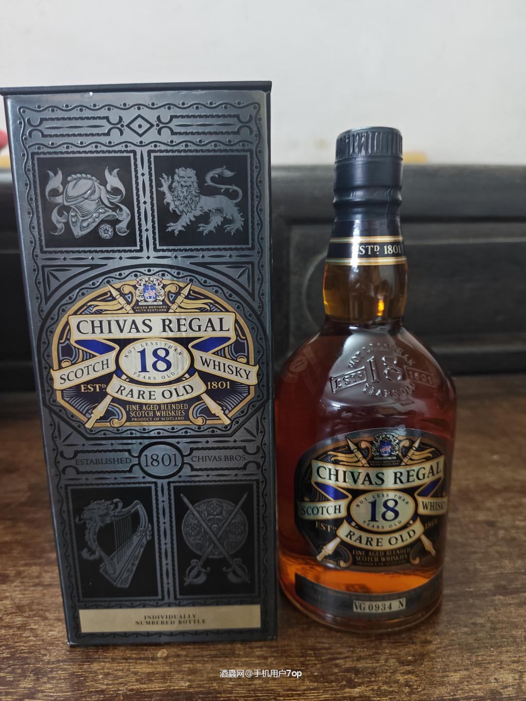 90-00年代芝华士18年，有盒