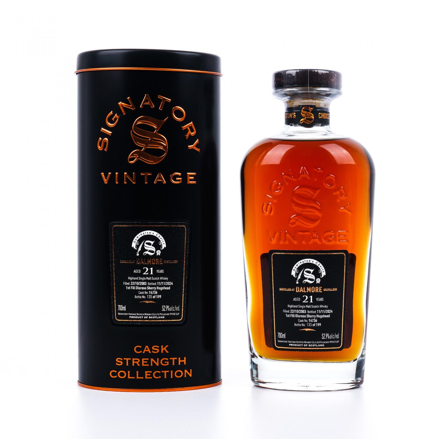 Dalmore 达尔摩 21年 2003-2024 雪莉桶#14736 SV 桶强