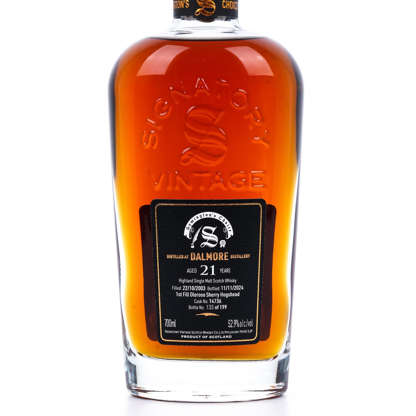 Dalmore 达尔摩 21年 2003-2024 雪莉桶#14736 SV 桶强