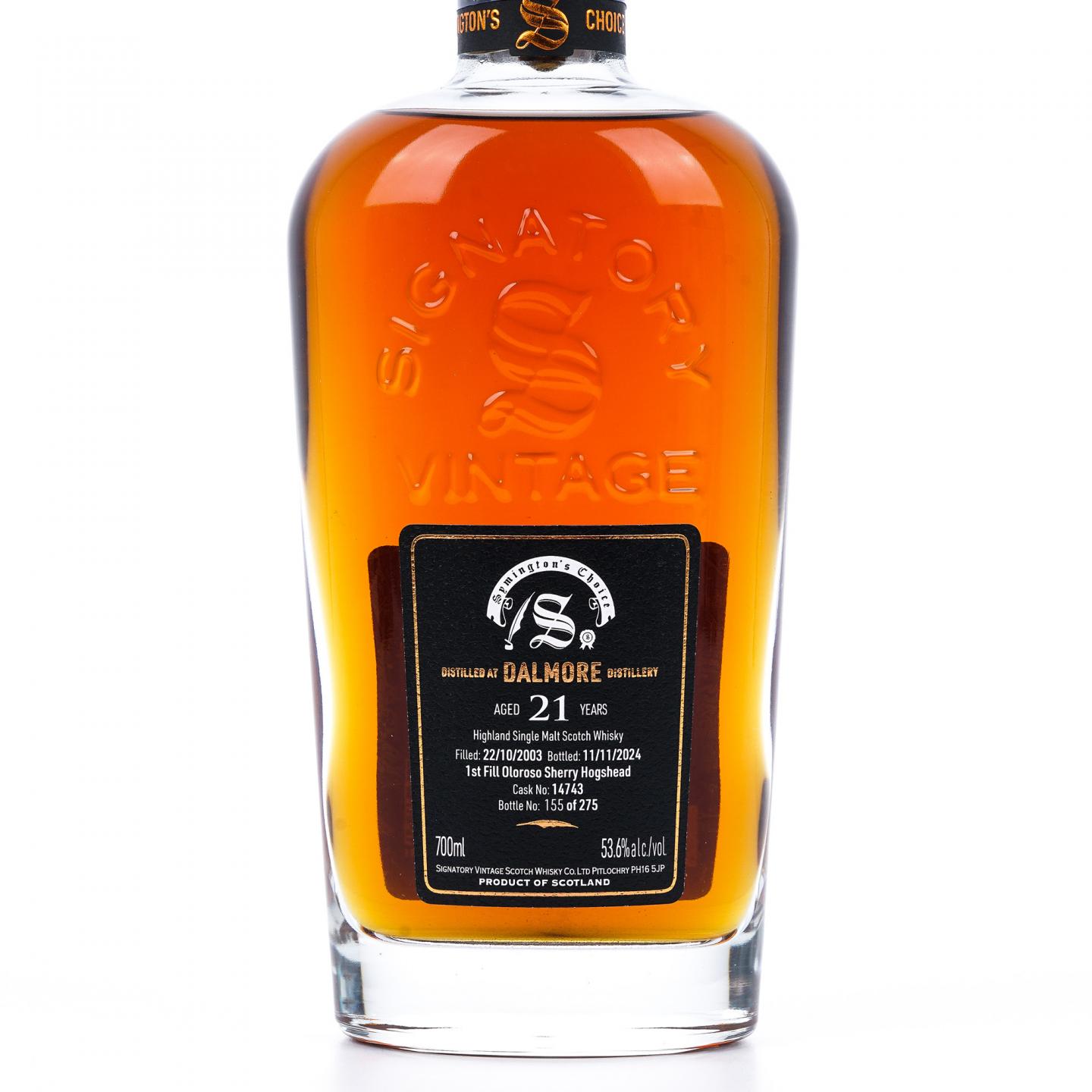 Dalmore 达尔摩 21年 2003-2024 SV 雪莉桶#14743