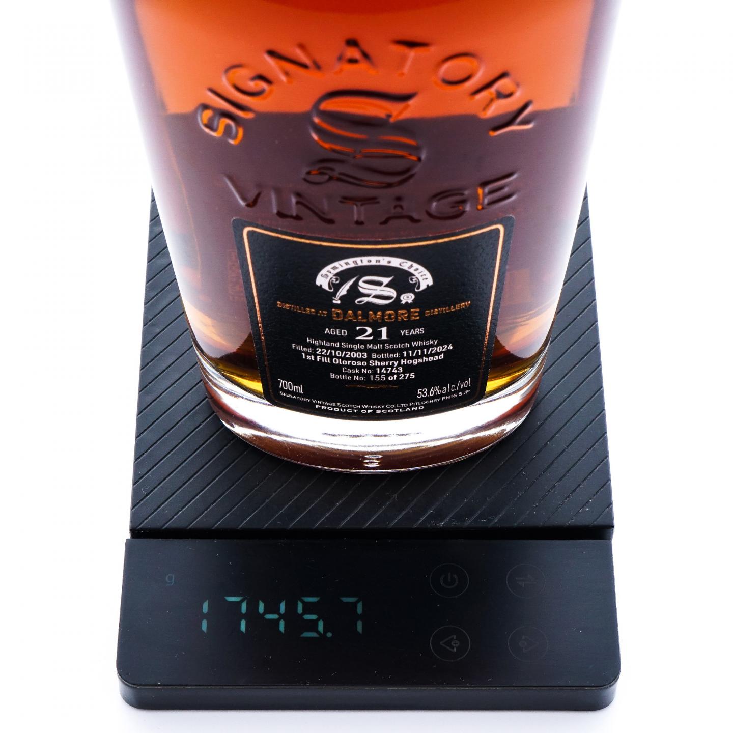 Dalmore 达尔摩 21年 2003-2024 SV 雪莉桶#14743
