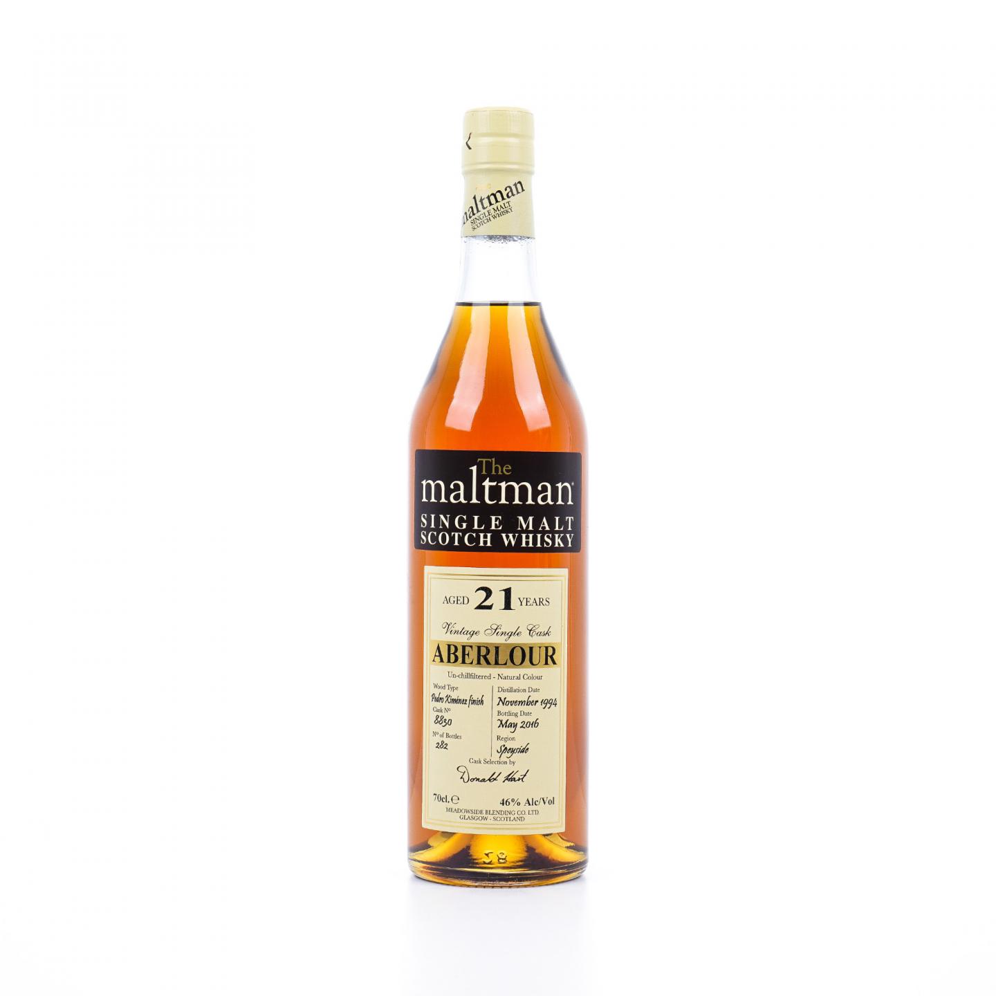 Aberlour 雅伯莱 21年 1994-2016 MBl The Maltman