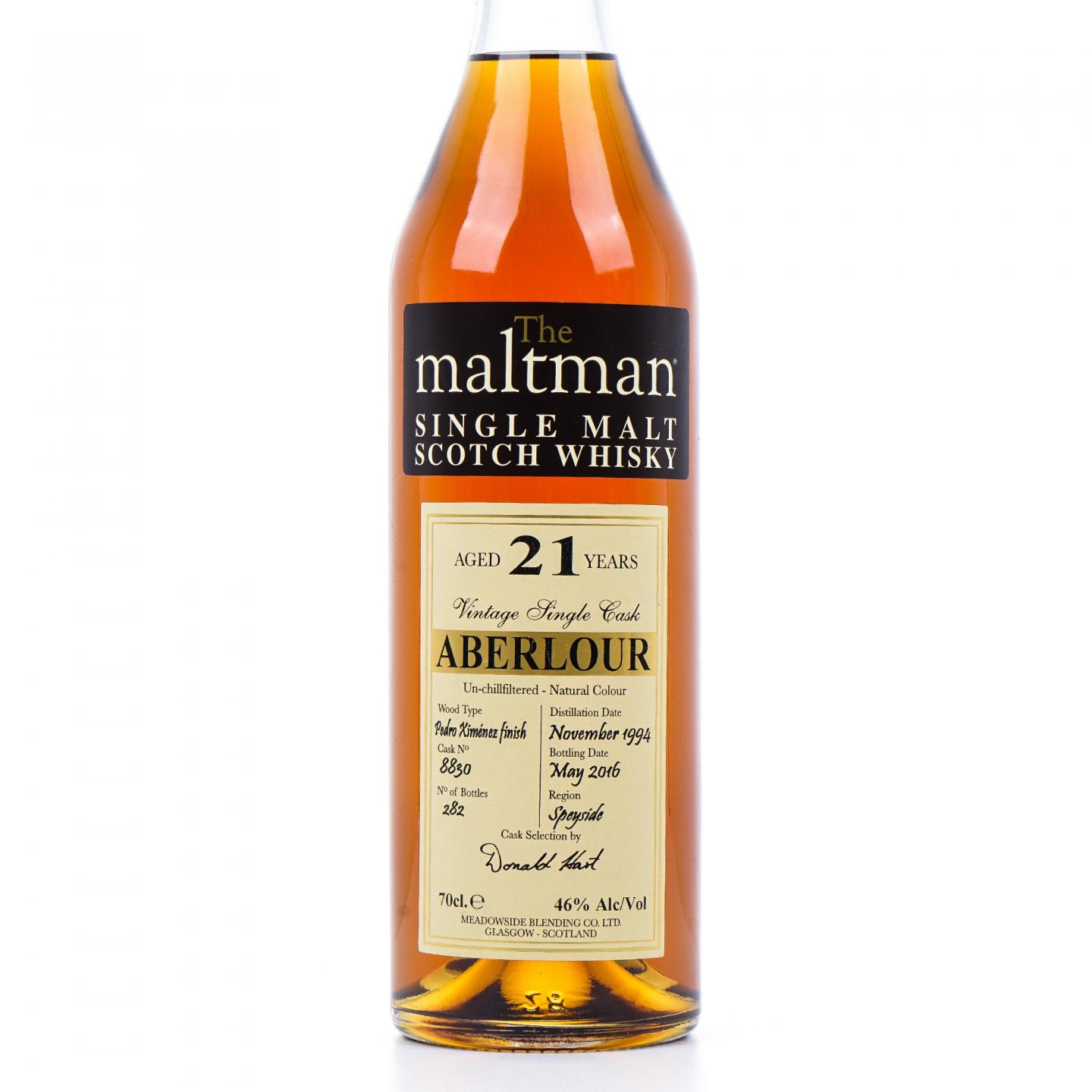 Aberlour 雅伯莱 21年 1994-2016 MBl The Maltman
