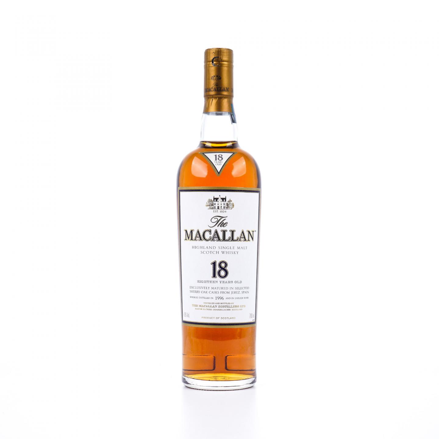 Macallan 麦卡伦 18年 1996 雪莉桶 43%Vol.