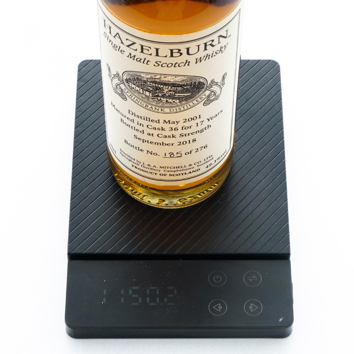 Hazelburn 哈索本 17年 2001-2018 桶强 私人桶