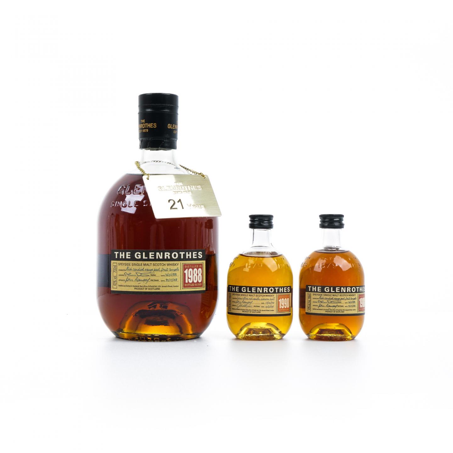 Glenrothes 格兰路思 1988/1998 3瓶组 700ml/100ml*2 非原盒
