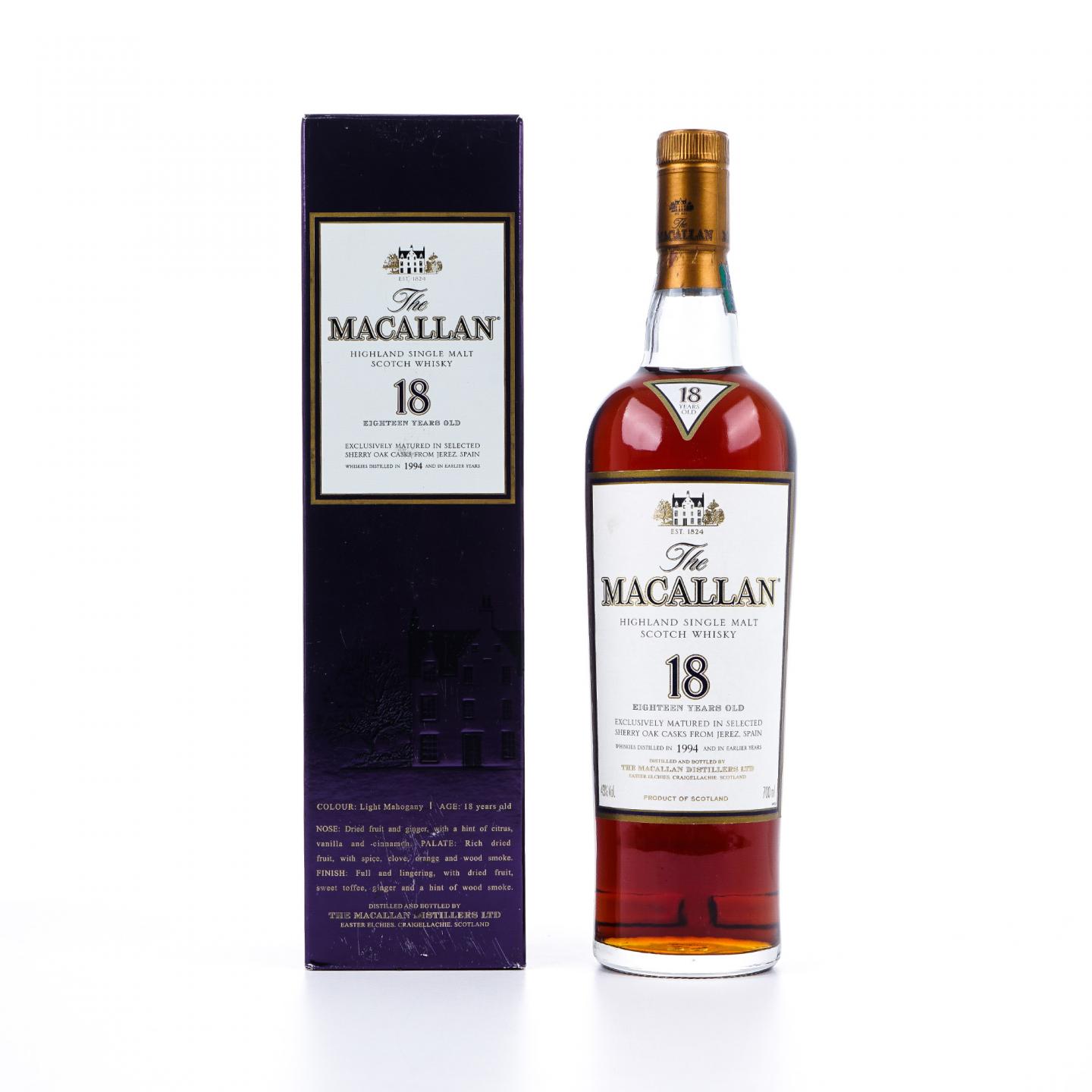 Macallan 麦卡伦 18年 1994 雪莉桶